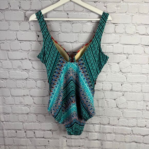 Miraclesuit Women's Swimwear Casbah Escape Underwire One Piece Swimsuit Size 14 - Picture 5 of 8